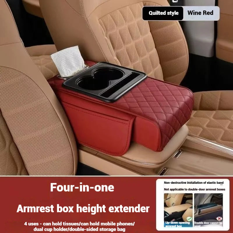 PrimeMotors Memory Foam Armrest Pad | Built-In Storage & Elbow Support