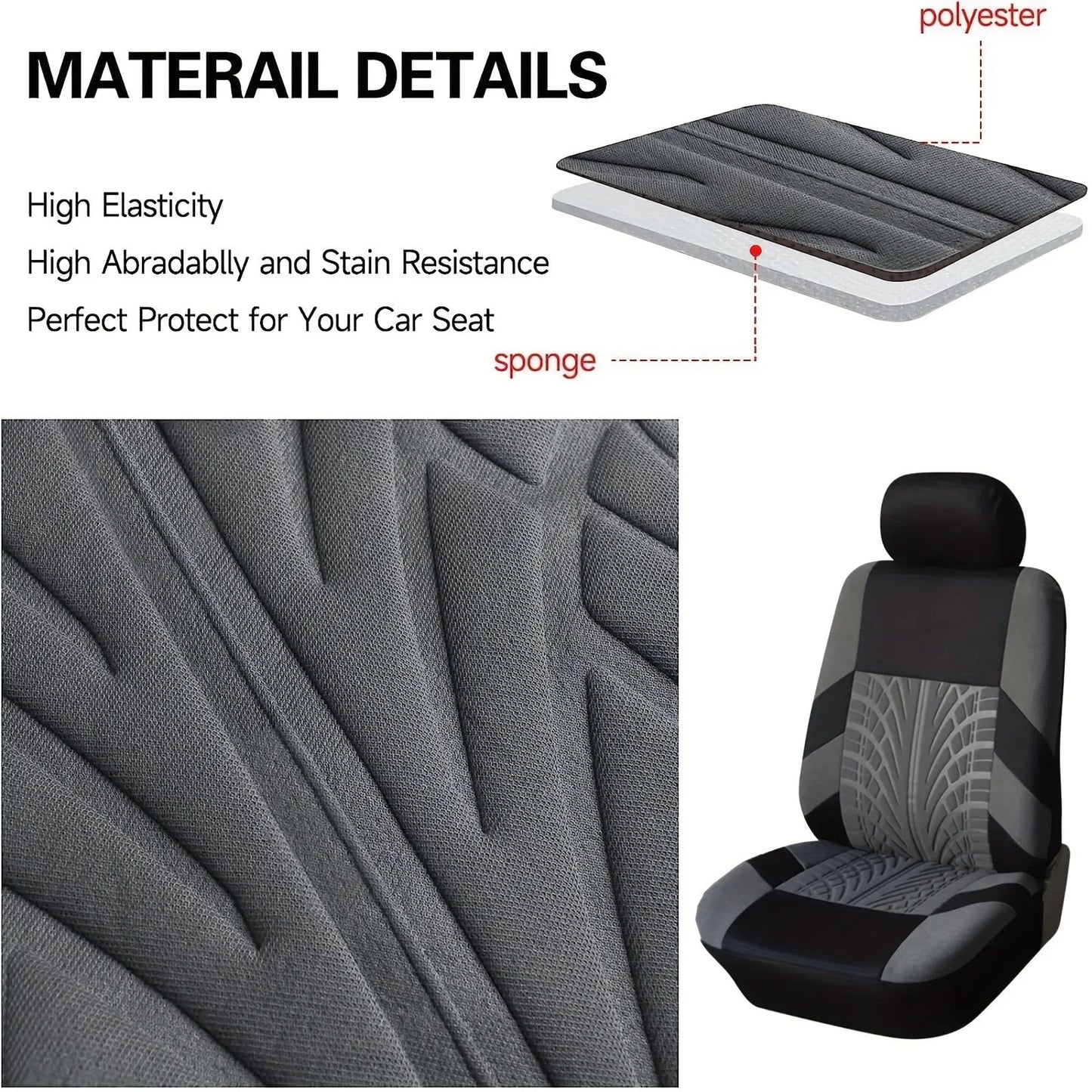PrimeMotors Universal Car Seat Covers | Anti-Slip, Breathable, All-Season Protection