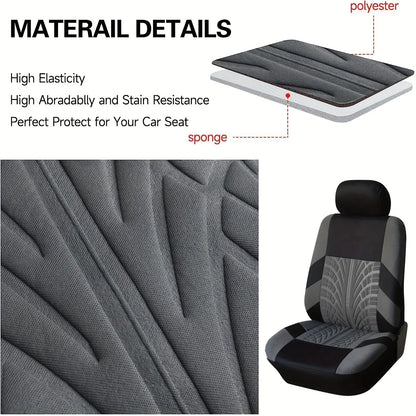 PrimeMotors Universal Car Seat Covers | Anti-Slip, Breathable, All-Season Protection