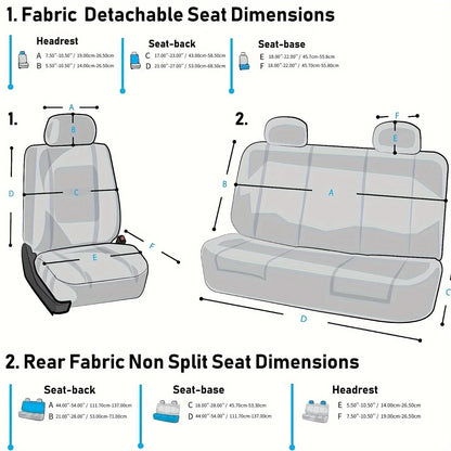 PrimeMotors Universal Car Seat Covers | Anti-Slip, Breathable, All-Season Protection