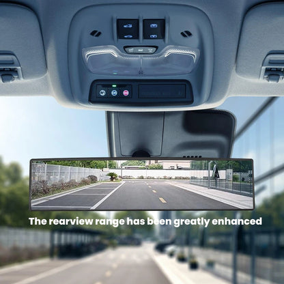 PrimeMotors Wide-Angle Rearview Mirror | Anti-Glare Panoramic Interior Mirror