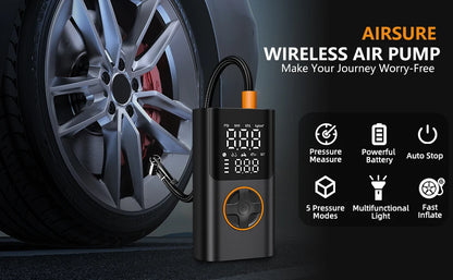 Wireless Air Compressor 150PSI Air Pump Portable Digital Tire Inflator with USB Output for Car Motorcycle Bicycle Ball
