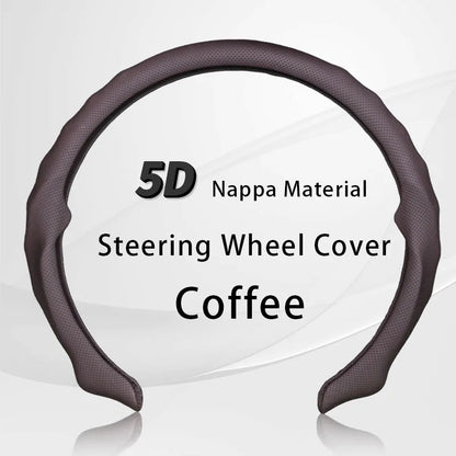 Prime Motors Nappa Leather Steering Wheel Cover | Breathable, Non-Slip Grip