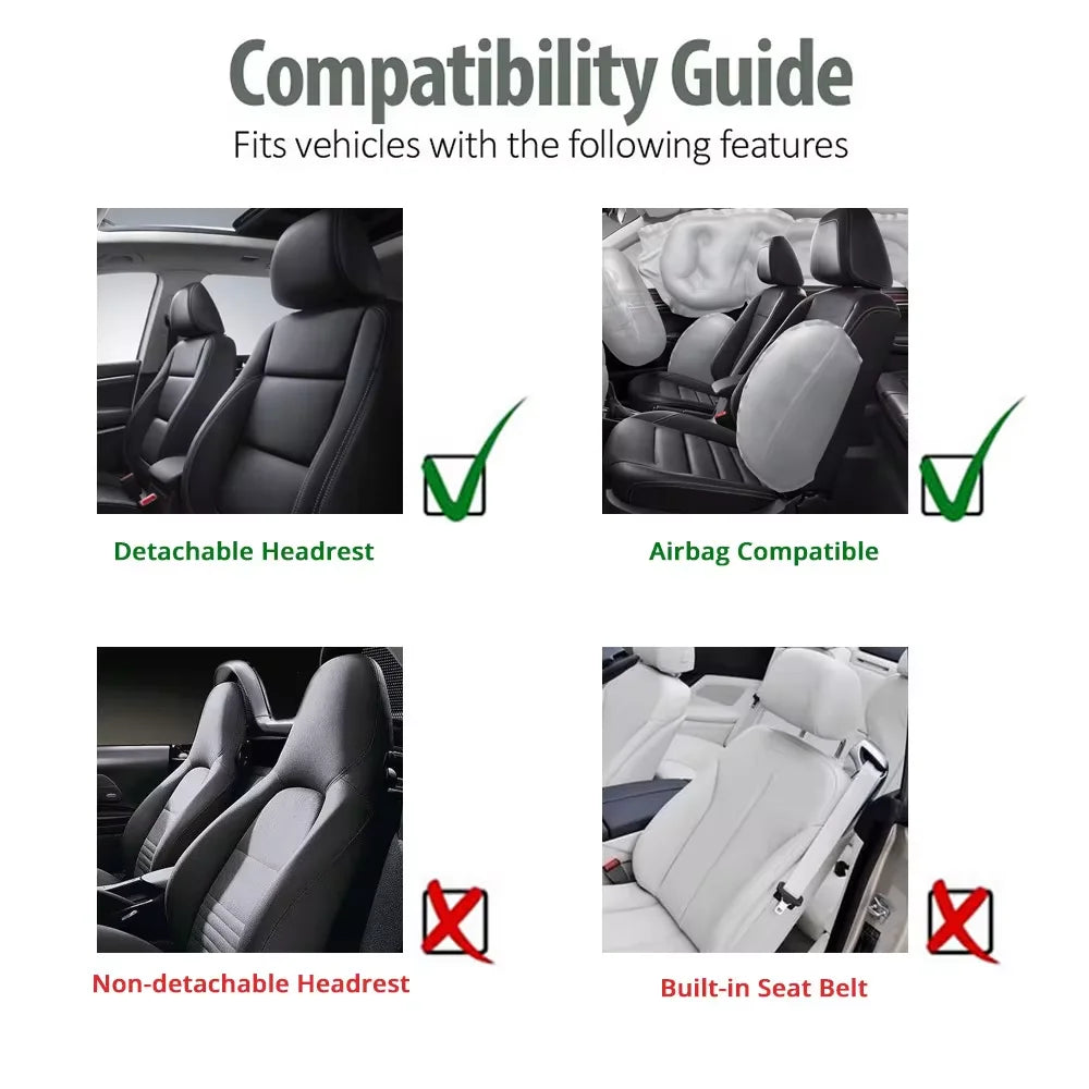 PrimeMotors Universal Car Seat Covers | Anti-Slip, Breathable, All-Season Protection