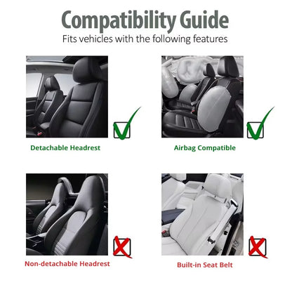 PrimeMotors Universal Car Seat Covers | Anti-Slip, Breathable, All-Season Protection