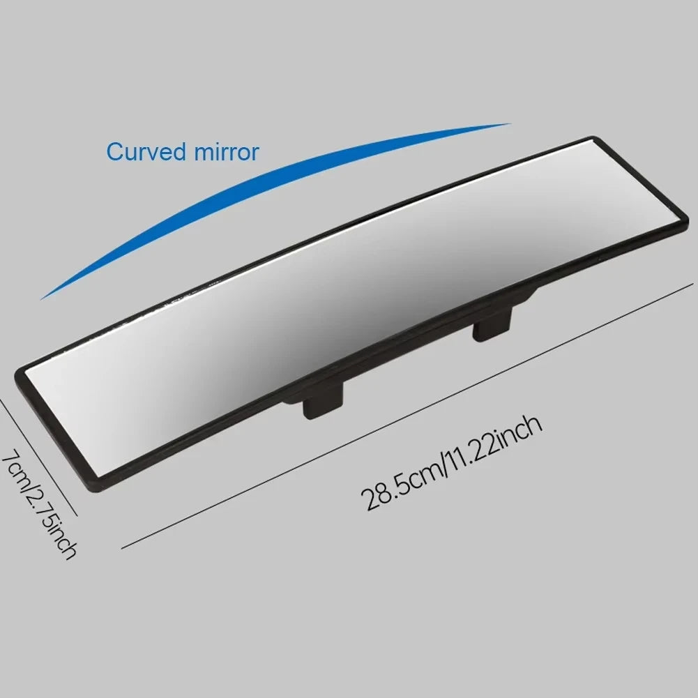 PrimeMotors Wide-Angle Rearview Mirror | Anti-Glare Panoramic Interior Mirror