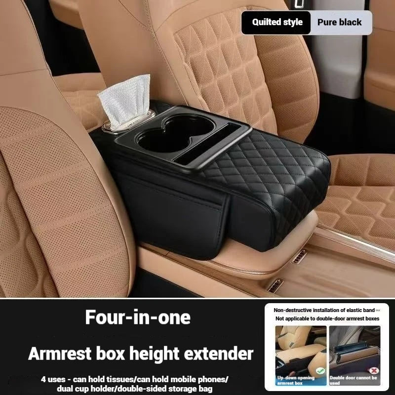 PrimeMotors Memory Foam Armrest Pad | Built-In Storage & Elbow Support