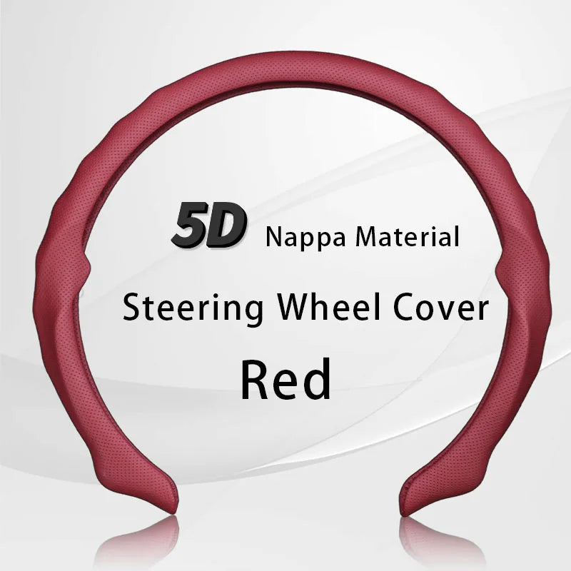 Prime Motors Nappa Leather Steering Wheel Cover | Breathable, Non-Slip Grip