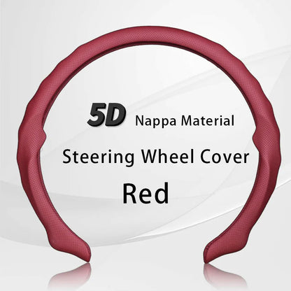 Prime Motors Nappa Leather Steering Wheel Cover | Breathable, Non-Slip Grip