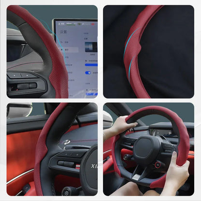 Prime Motors Nappa Leather Steering Wheel Cover | Breathable, Non-Slip Grip