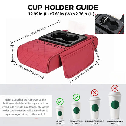 PrimeMotors Memory Foam Armrest Pad | Built-In Storage & Elbow Support