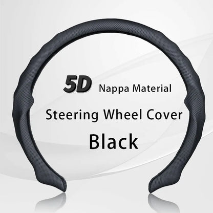 Prime Motors Nappa Leather Steering Wheel Cover | Breathable, Non-Slip Grip