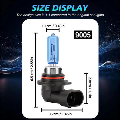 PrimeMotors Super White Halogen Bulb 6000K White Car Headlight