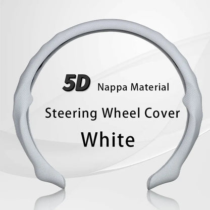 Prime Motors Nappa Leather Steering Wheel Cover | Breathable, Non-Slip Grip
