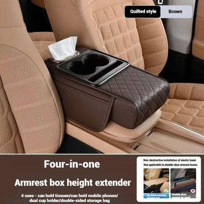 PrimeMotors Memory Foam Armrest Pad | Built-In Storage & Elbow Support