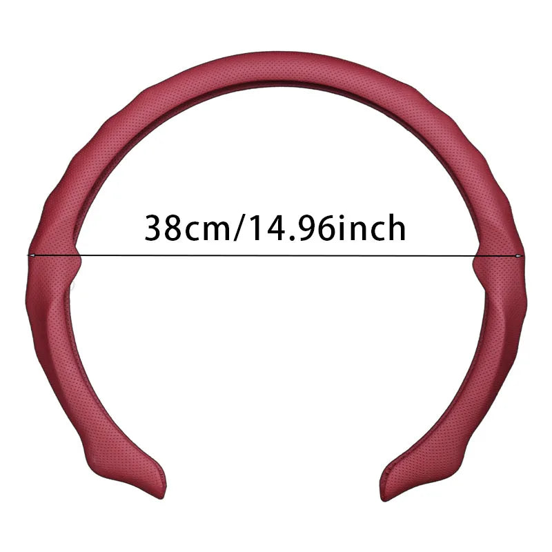 Prime Motors Nappa Leather Steering Wheel Cover | Breathable, Non-Slip Grip