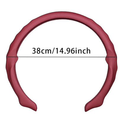 Prime Motors Nappa Leather Steering Wheel Cover | Breathable, Non-Slip Grip
