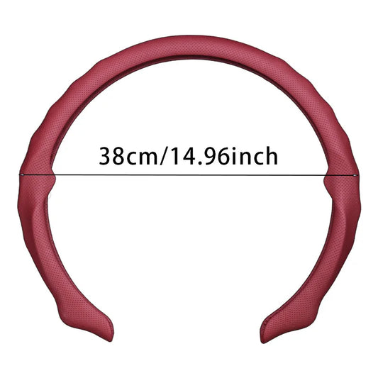Prime Motors Nappa Leather Steering Wheel Cover | Breathable, Non-Slip Grip