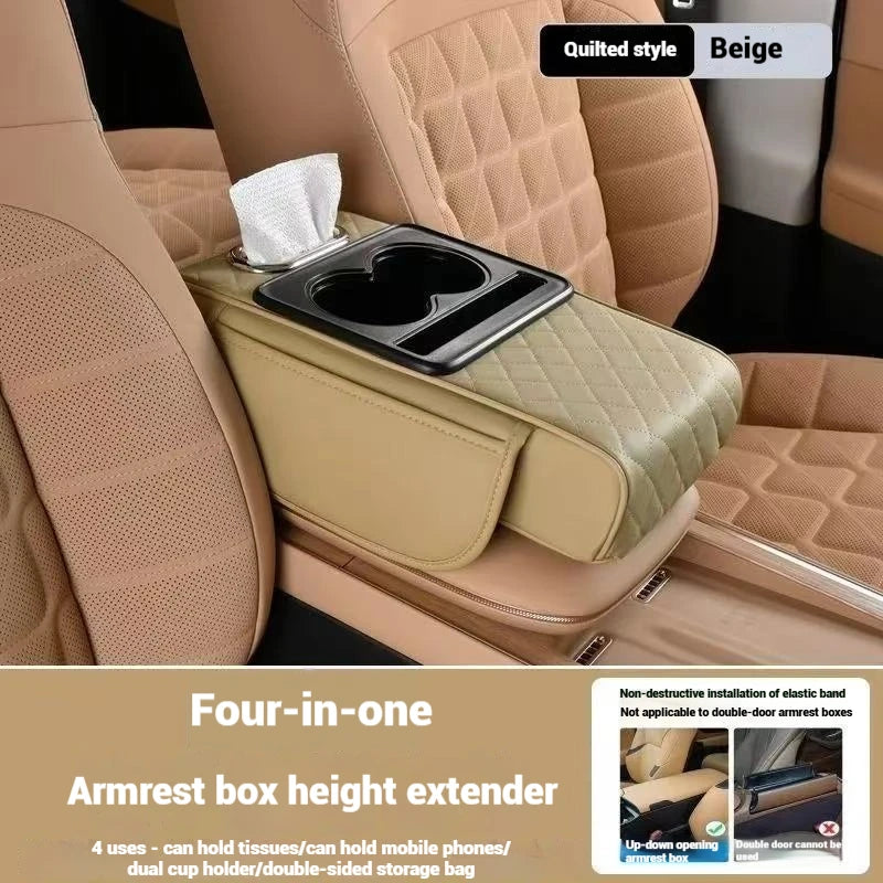 PrimeMotors Memory Foam Armrest Pad | Built-In Storage & Elbow Support