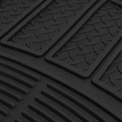 PrimeMotors Universal Car Floor Mats 3-Piece Set | Waterproof Anti-Slip Rubber (All-Weather)
