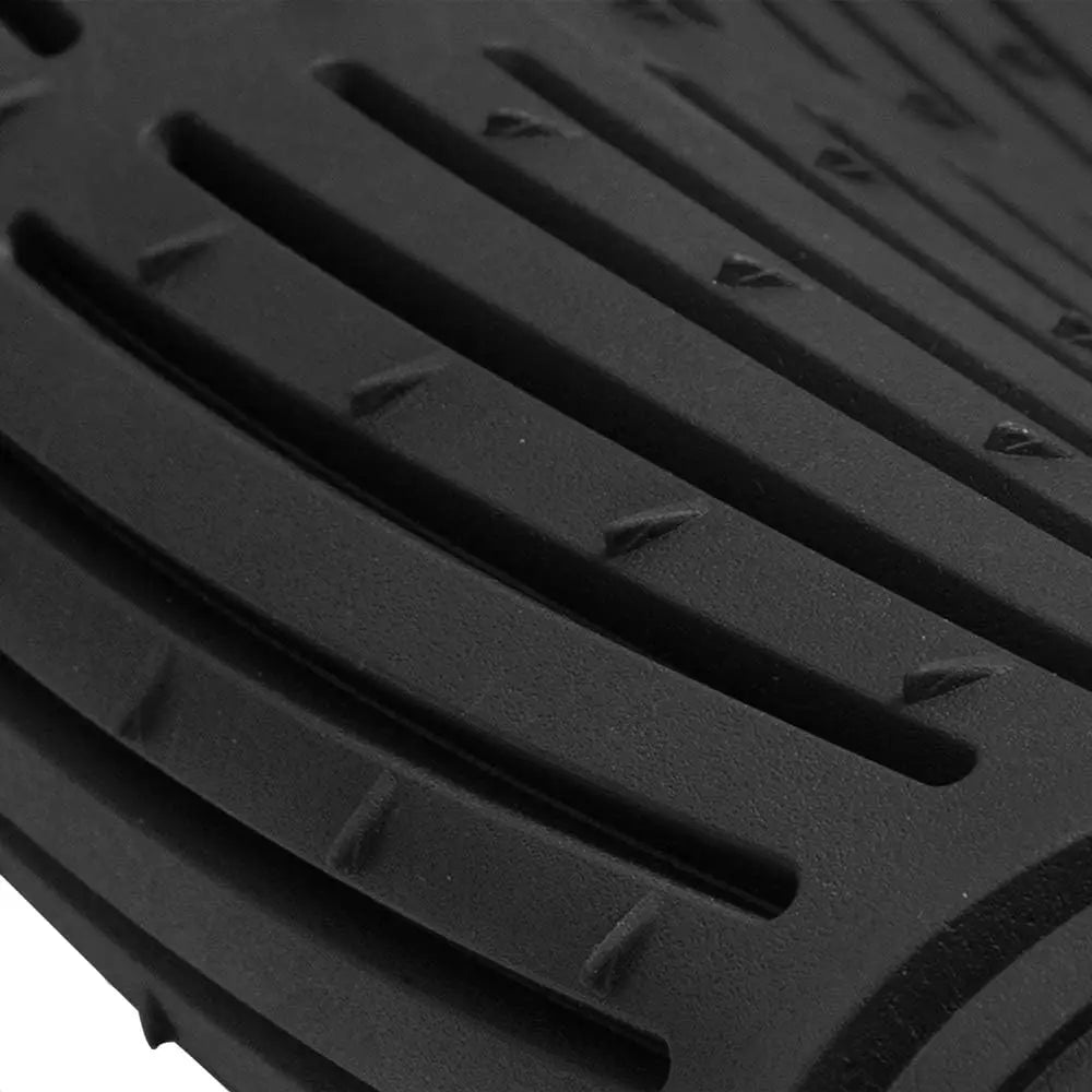 PrimeMotors Universal Car Floor Mats 3-Piece Set | Waterproof Anti-Slip Rubber (All-Weather)