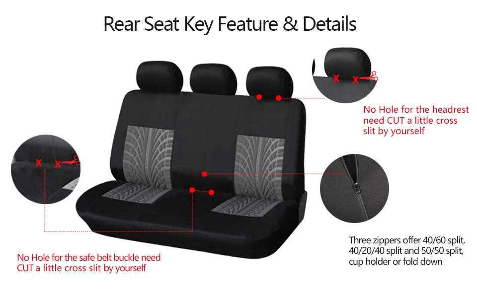 PrimeMotors Universal Car Seat Covers | Anti-Slip, Breathable, All-Season Protection
