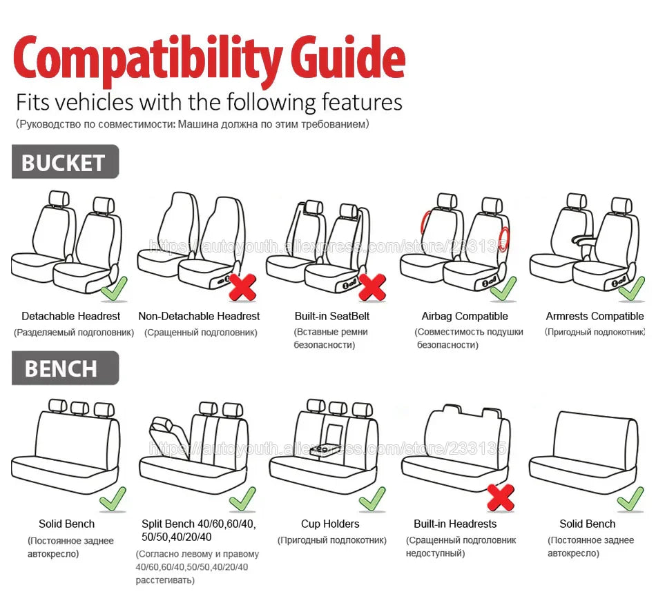 PrimeMotors Universal Car Seat Covers | Anti-Slip, Breathable, All-Season Protection