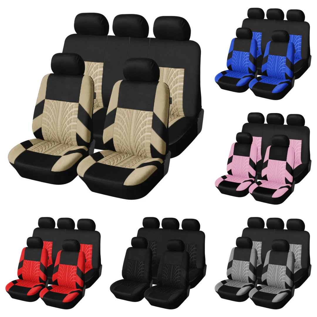 PrimeMotors Universal Car Seat Covers | Anti-Slip, Breathable, All-Season Protection